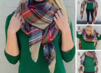 Как завязывать шарф или платок на шее?