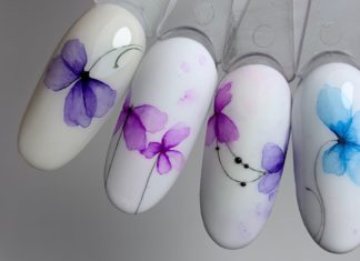 Секреты рисования на ногтях акварельными красками